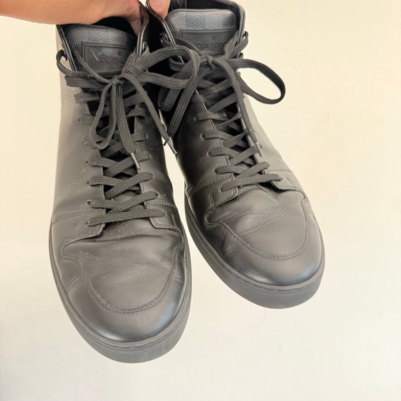Louis Vuitton Men's Black Damier Graphite High Top Sneakers US 9 - Picture 2 of 8
